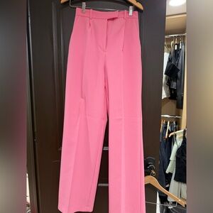Zara Pink High-Rise Wide-Leg Trousers